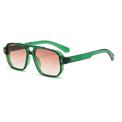 Spykay™ SG61003 Square Frame Double Bridges Vintage Arrow Sunglasses - Green - image 3