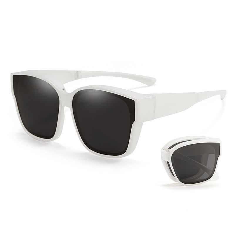 Spykay™ SG60955 Fit Over Glasses Square Frame Foldable Polarized Sunglasses for Women Men - White - image 5