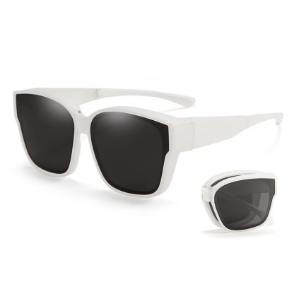 Spykay™ SG60955 Fit Over Glasses Square Frame Foldable Polarized Sunglasses for Women Men - White - image 5