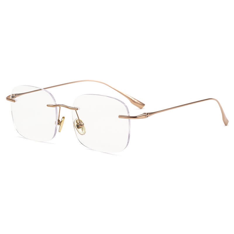 Spykay™ EG26894 Classic Square Titanium Frame Anti-blue Light Hipster Rimless Glasses - image 7