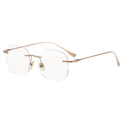 Spykay™ EG26894 Classic Square Titanium Frame Anti-blue Light Hipster Rimless Glasses - image 7