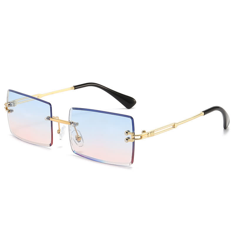 Spykay™ SG60744 Rimless Rectangle Frame Fashion Sunglasses - Blue/Pink - image 49