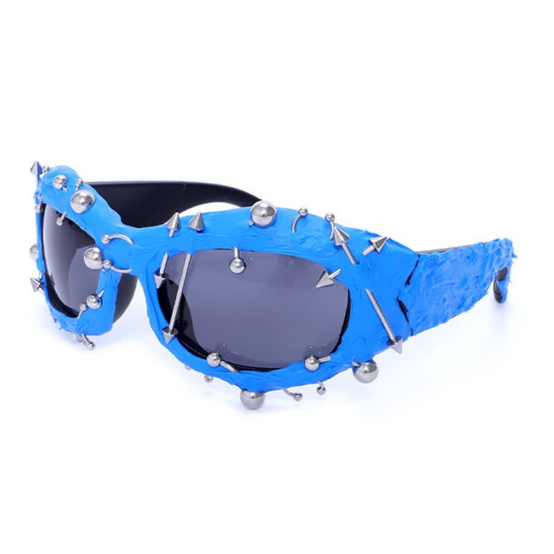Spykay™ SG60924 CyberPunk Style Irregular Shaped Rivet Decor Sunglasses for Party - image 20