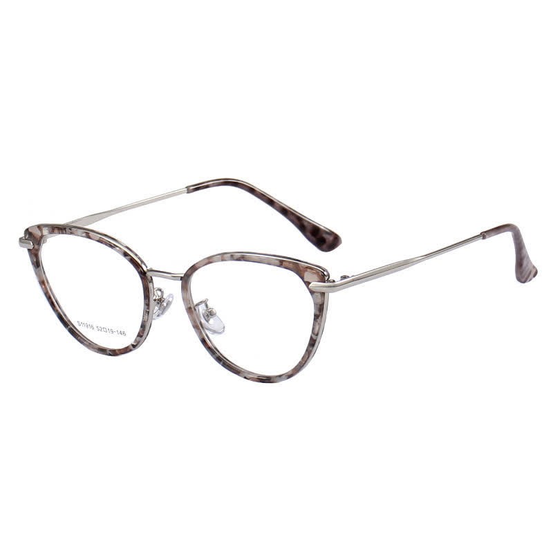 Spykay™ EG26876 Classic Simple Cat-Eye Anti-blue Light Fashion Glasses - Grey Floral - image 6