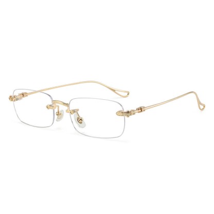 Spykay™ EG26923 Retro Gothic Cross Unisex Rimless Titanium Frame Anti-blue Light Glasses - Golden - image 5