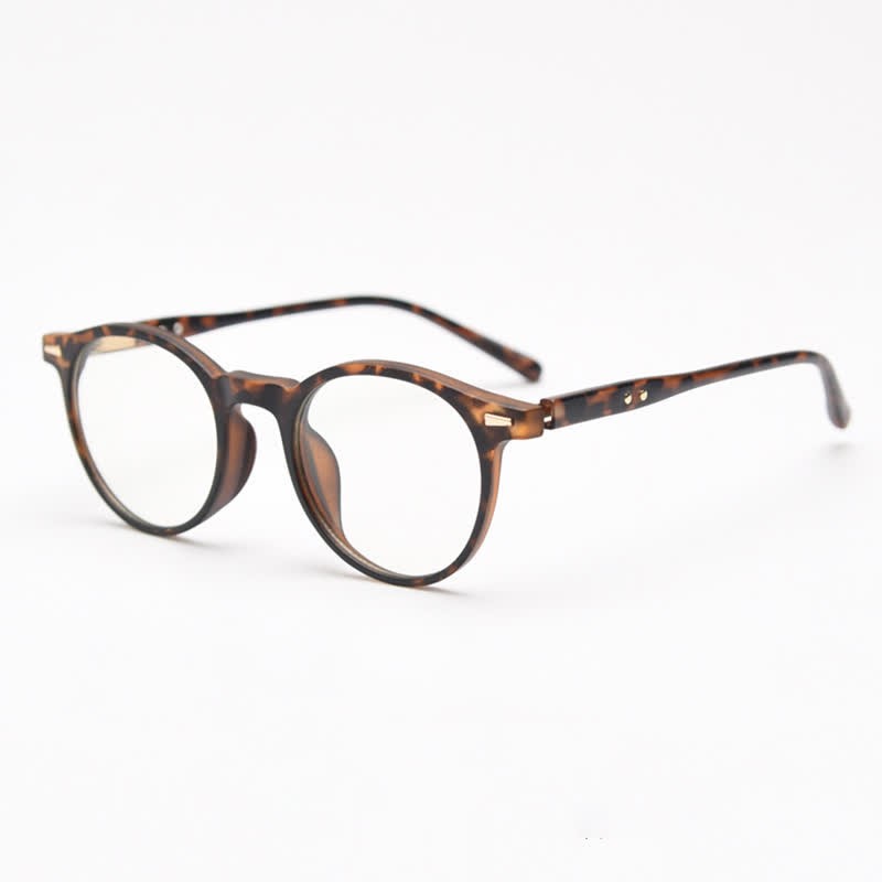 Spykay™ EG26869 Simple Round Frame Anti-blue Light Classic Glasses  - Leopard - image 10