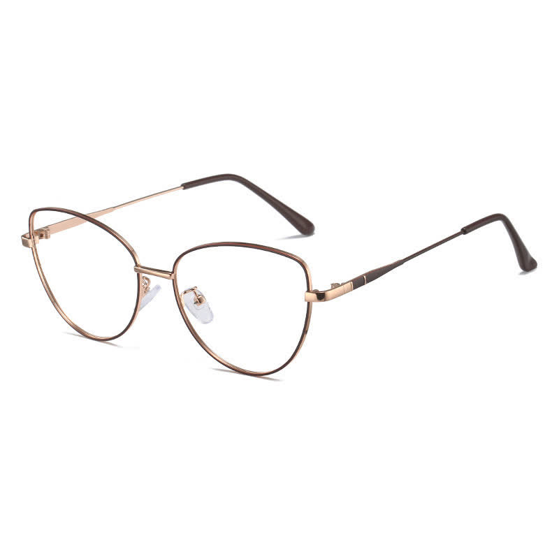 Spykay™ EG26936 Cat-Eye Frame Anti-blue Light Retro Glasses - Rose Golden/Coffee - image 13