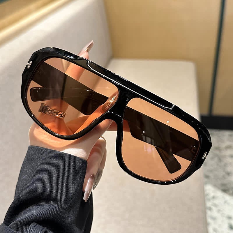 Spykay™ SG60883 'T' Design Oversized Aviator Sunglasses