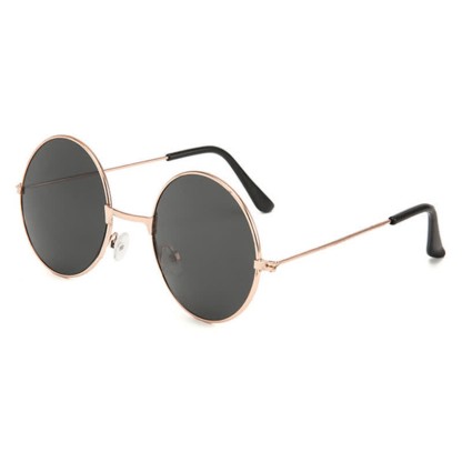 Spykay™ SG61008 Retro Round Frame Metal Sunglasses for Women Men - Rose Golden/Grey - image 34