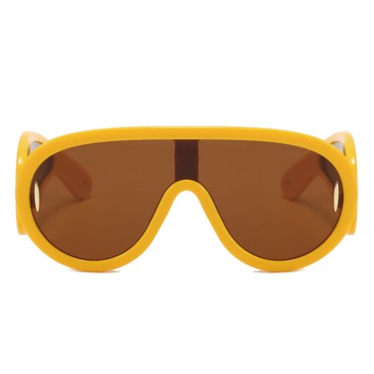 Spykay™ SG61002 Steampunk One-piece Frame Oversized Mirrored Sunglasses - image 14