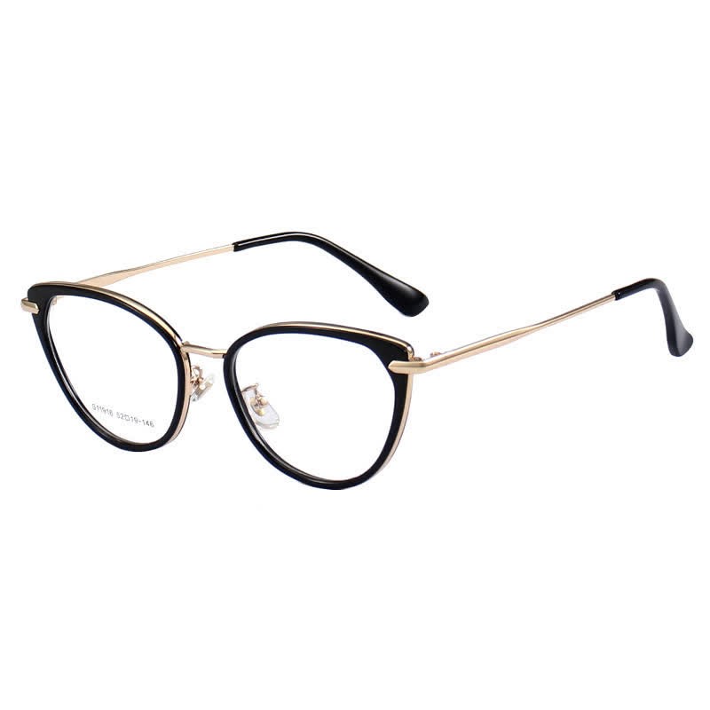 Spykay™ EG26876 Classic Simple Cat-Eye Anti-blue Light Fashion Glasses - Black/Golden - image 21