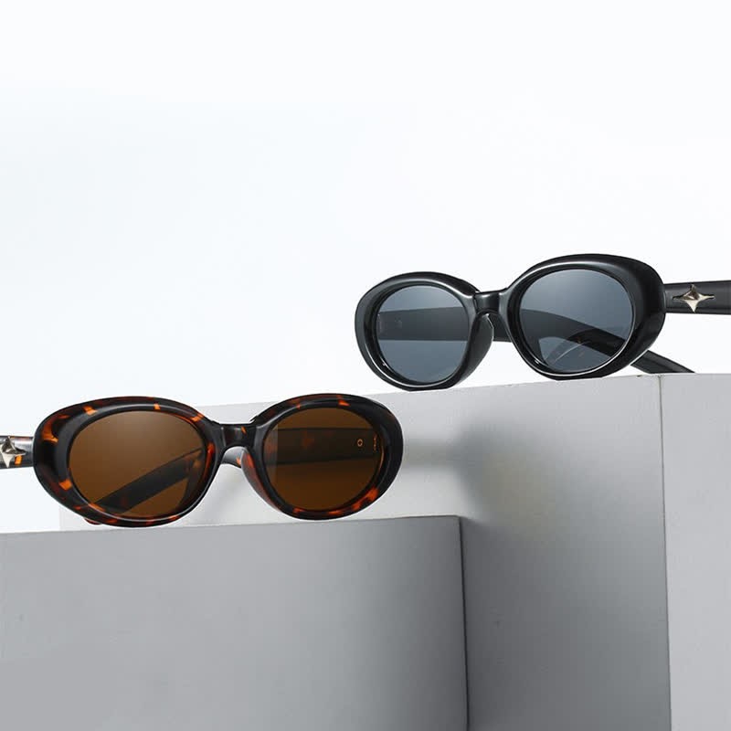 Spykay™ SG60719 Star Design Oval Frames Hipster Sunglasses