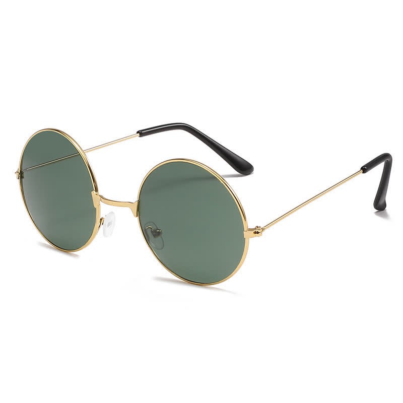 Spykay™ SG61008 Retro Round Frame Metal Sunglasses for Women Men - Green - image 16
