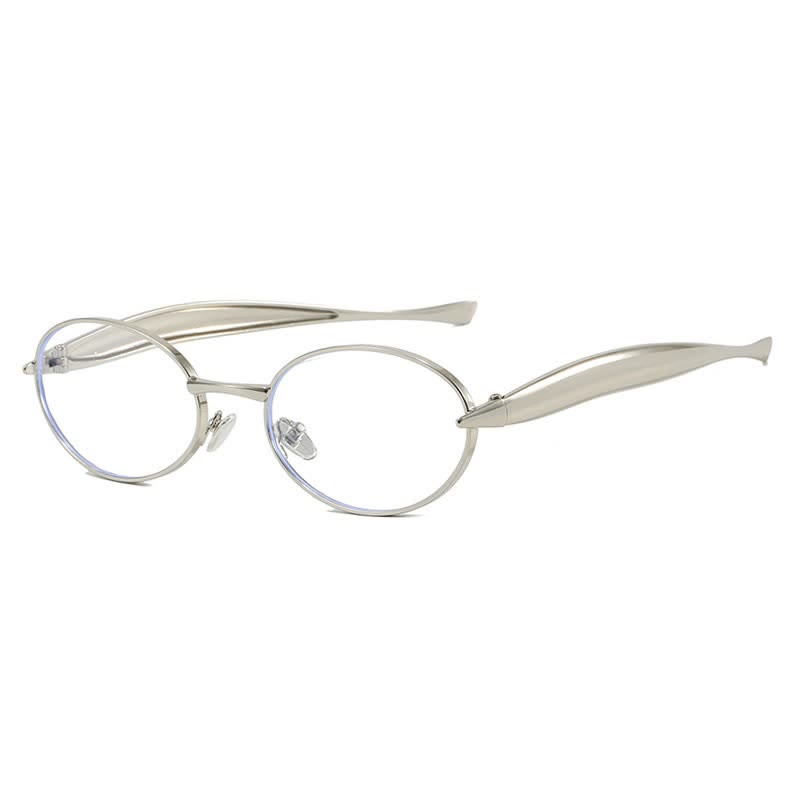 Spykay™EG26937 Unisex Vintage Oval Frame Glasses - Silver - image 4