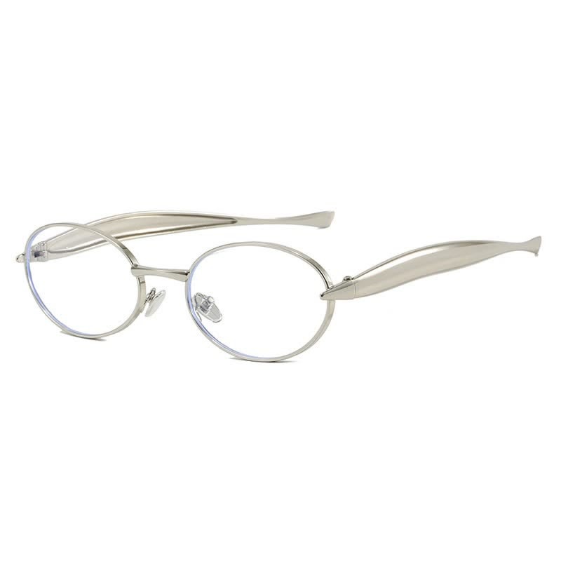 Spykay™EG26937 Unisex Vintage Oval Frame Glasses - Silver - image 4