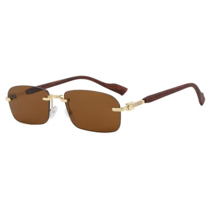 Spykay™ SG60831 Women's Rectangle Frame Rimless Sunglasses