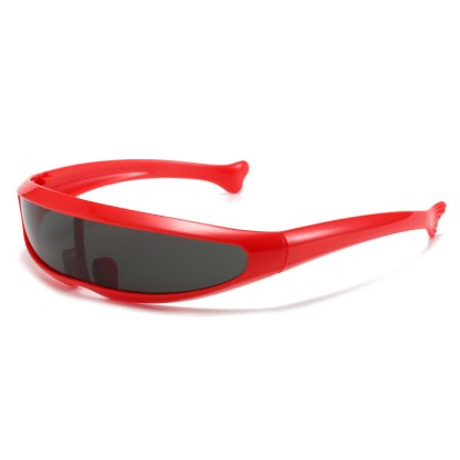 Spykay™ SG61011 One-piece Color Mirror Lens Monolens Cyclops Robotic Futuristic Narrow Y2K Punk Sunglasses - Blue - image 22