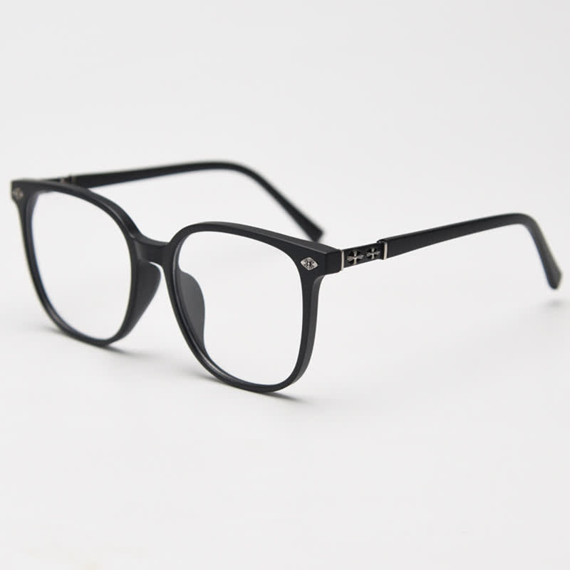 Spykay™ EG26916 Unsiex Retro Square Large Frame Fashion Anti-blue Light Glasses - Matte Black - image 12