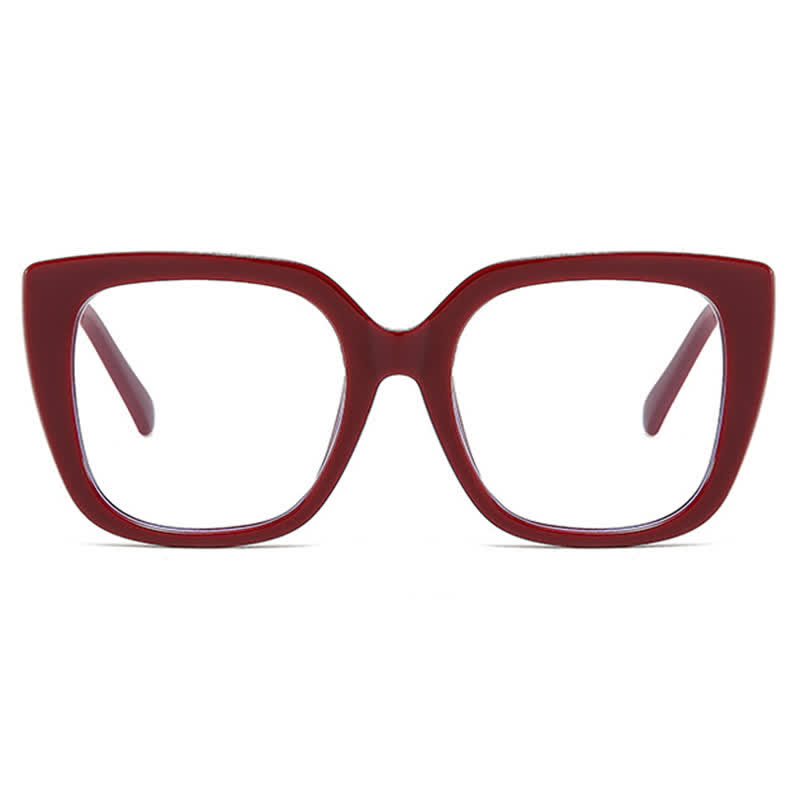 Spykay™ EG26771 Leopard Pattern Square Frame Oversized Glasses