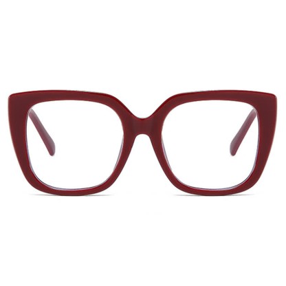 Spykay™ EG26771 Leopard Pattern Square Frame Oversized Glasses