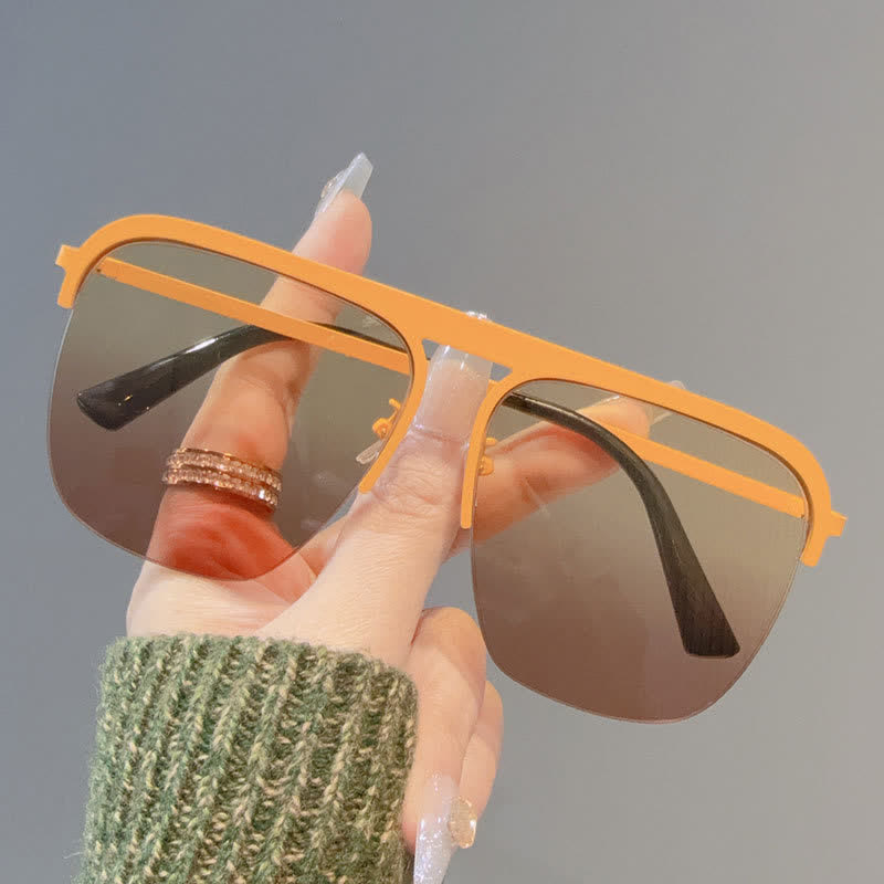 Spykay™ SG60864 Square Frame Semi-Rimless Oversized Sunglasses - image 21