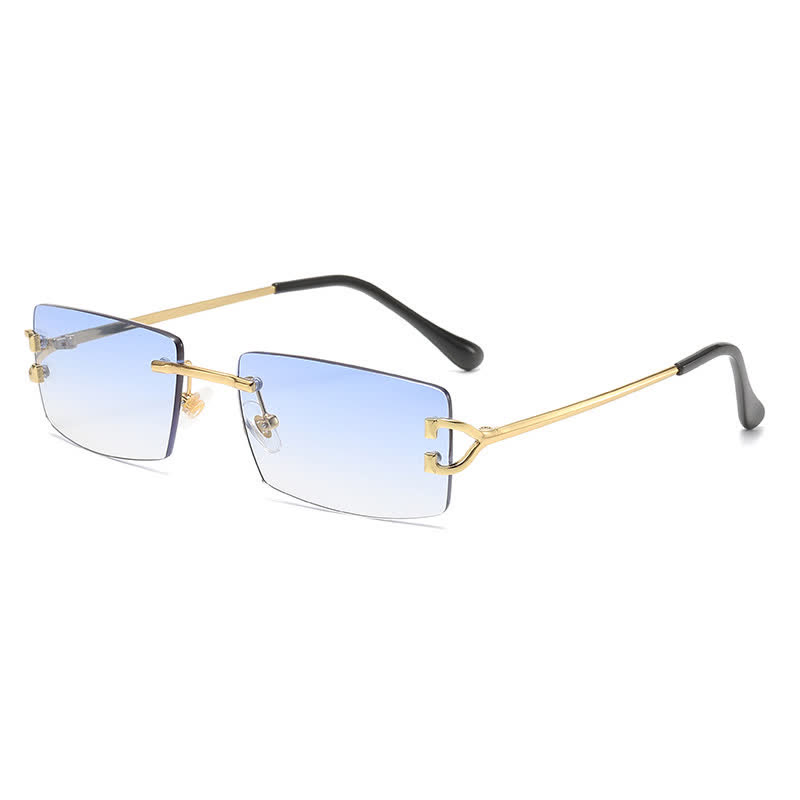 Spykay™ SG60922 Rectangle Frame Trendy Rimless Sunglasses - Blue - image 4