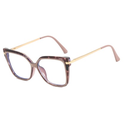 Spykay™ EG60695 Anti-blue Light Square Frames Oversized Eyeglasses - Coffee Leopard Print - image 6