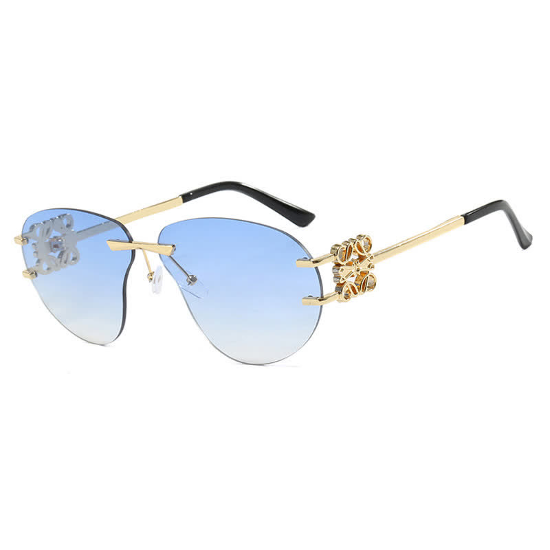 Spykay™ SG60909 Fashion Y2K Rimless Hollow-out Aviator Sunglasses
