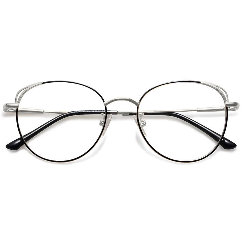 Spykay™ EG26840 Fashion Cat-Eye Metal Oval Frame Anti-blue Light Glasses - image 19