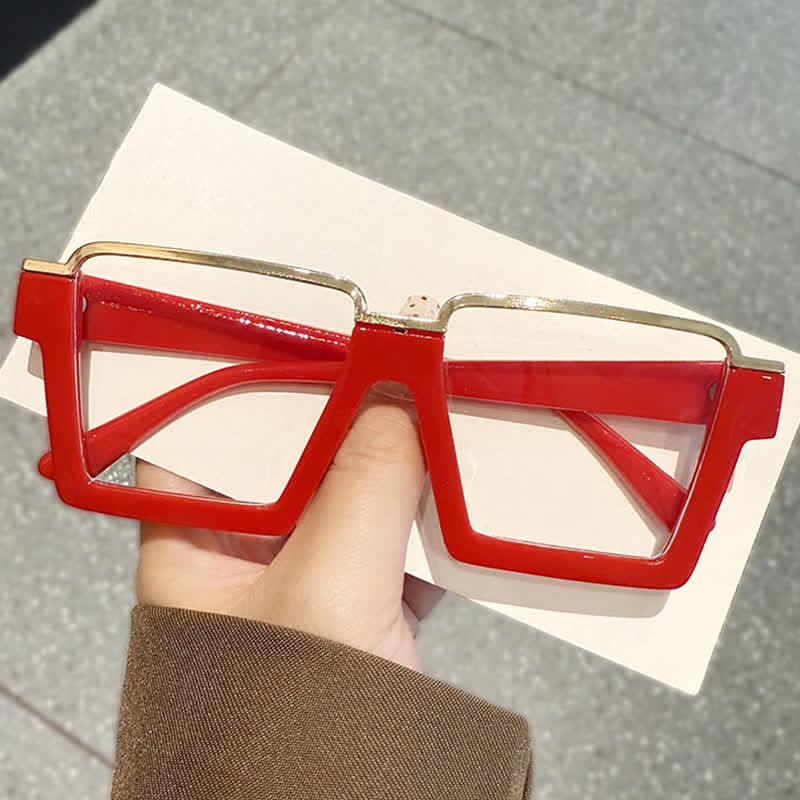 Spykay™ EG26785 Square Frame Trendy Semi-Rimless Anti-blue Light Glasses