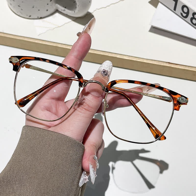 Spykay™ SG60994 Unisex Retro Square Frame Anti-blue Light Browline Photochromic Sunglasses - image 8