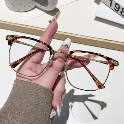 Spykay™ SG60994 Unisex Retro Square Frame Anti-blue Light Browline Photochromic Sunglasses - image 8