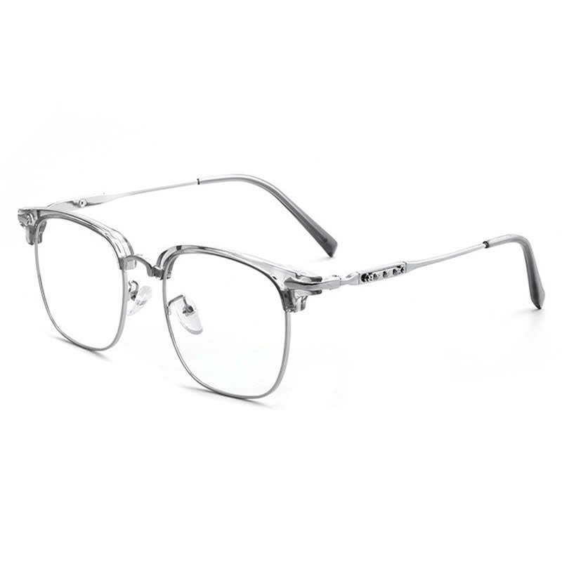 Spykay™ EG26897 Classic Square Frame Anti-blue Light Browline Glasses - Grey - image 13