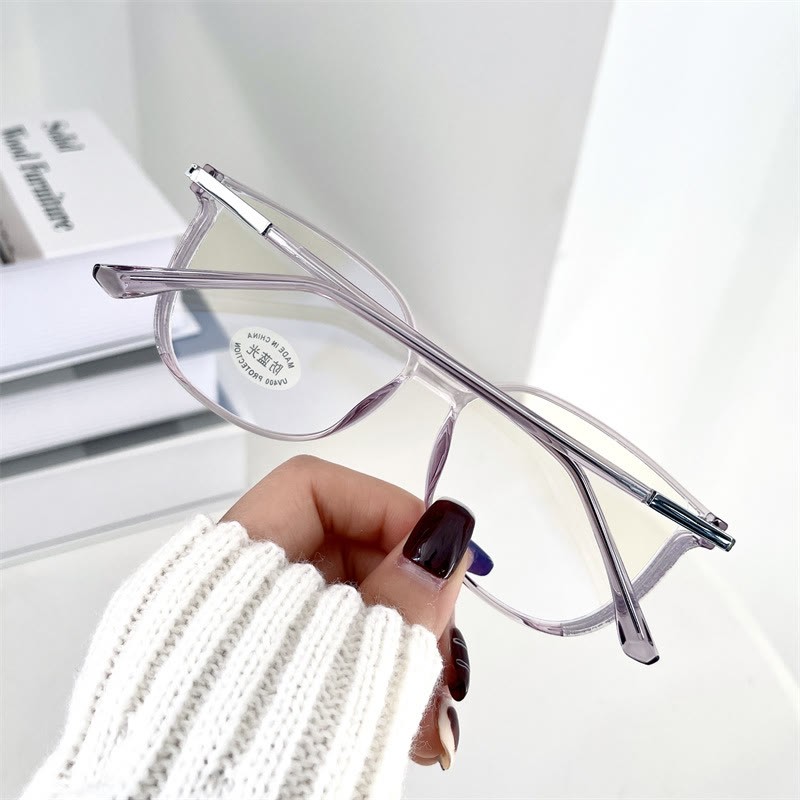 Spykay™ EG1013 Women's TR90 Oval Frame Fashion Minimalist Blue Light Blocking Glasses, Suitable For School - image 13