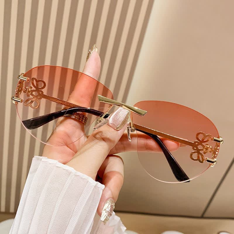 Spykay™ SG60909 Fashion Y2K Rimless Hollow-out Aviator Sunglasses