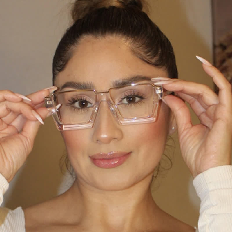 Spykay™ EG26785 Square Frame Trendy Semi-Rimless Anti-blue Light Glasses