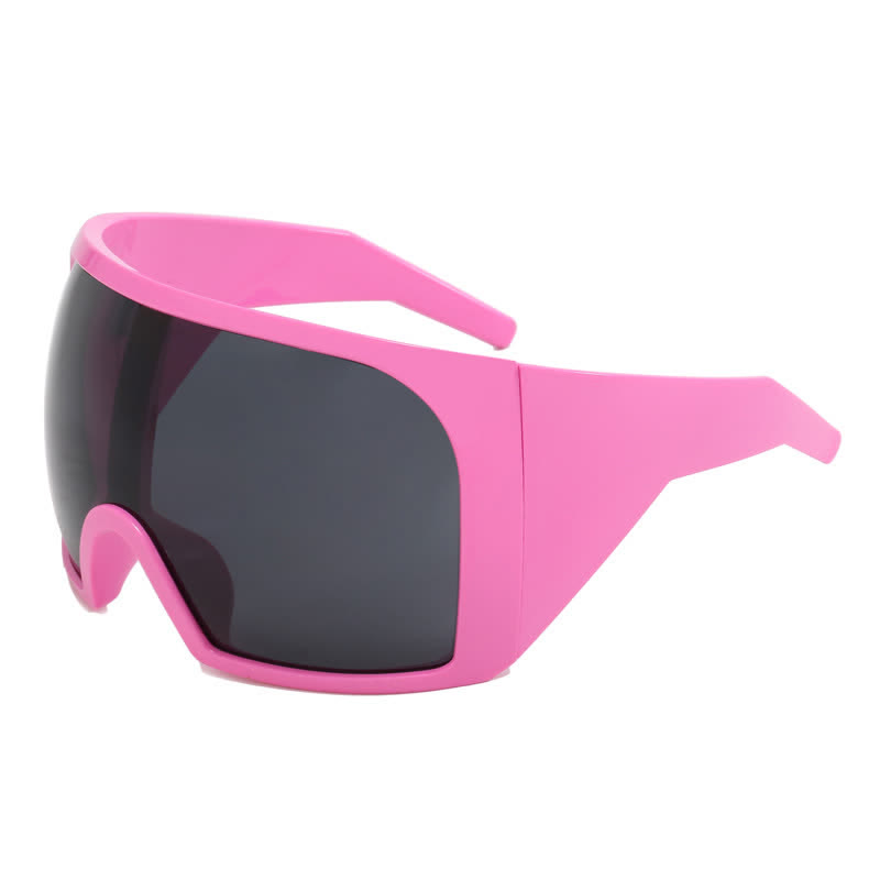 Spykay™ SG60903 One-piece Lens Oversized Wrap Around Futuristic Sunglasses For Outdoor Sports - Pink - image 18