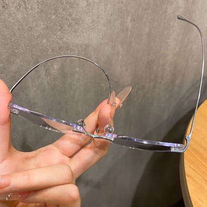 Spykay™ EG26862 Cat-Eye Titanium Frame Anti-blue Light Hipster Rimless Glasses - image 8