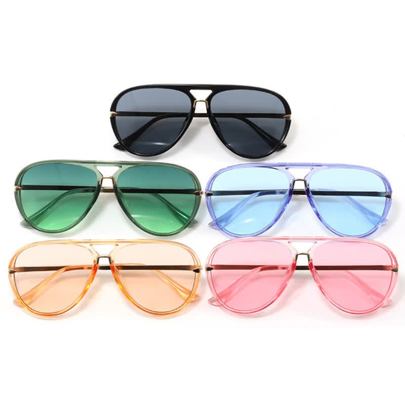 Spykay™ SG60723 Double Bridges Fashion Aviator Sunglasses