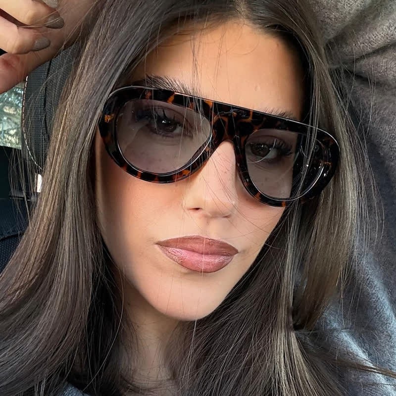 Spykay™ SG60879 Unsiex Vintage Small Aviator Sunglasses - Leopard/Blue - image 26