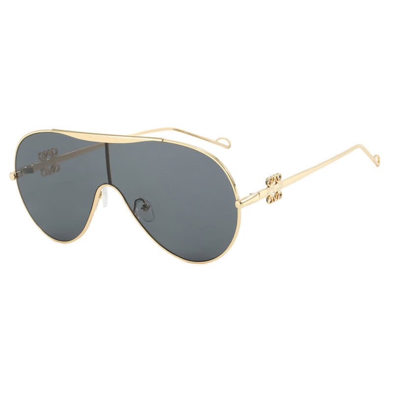 Spykay™ SG60892 Oversized One-piece Aviator Sunglasses