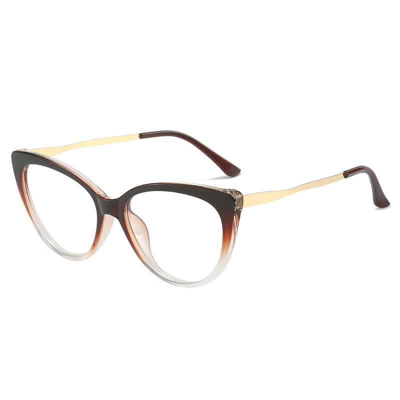 Spykay™ EG26887 Anti-blue Light Vintage Cat-Eye Eyeglasses - Brown/Clear - image 13