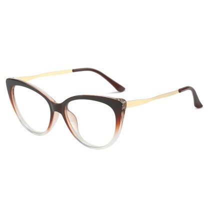 Spykay™ EG26887 Anti-blue Light Vintage Cat-Eye Eyeglasses - Brown/Clear - image 13