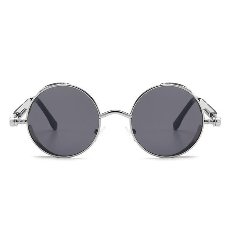 Spykay™ SG60945 Retro Punk Round Frame Spring Temples Sunglasses - image 9