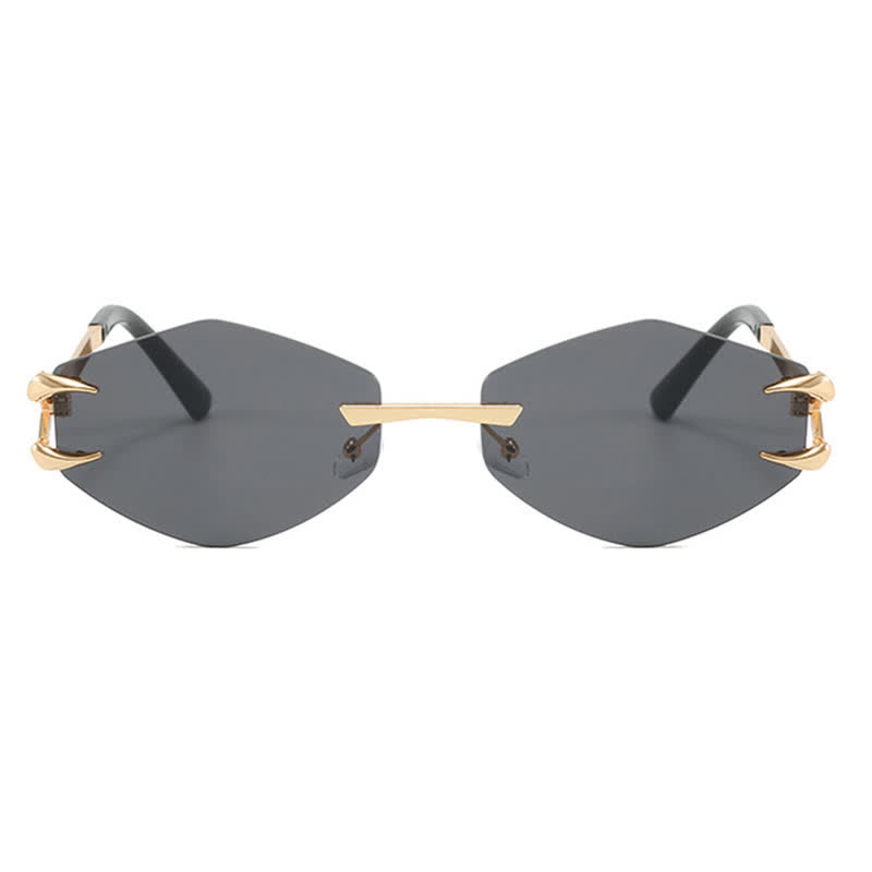 Spykay™ SG60856 Claw Temples Geometric Rimless Hipster Sunglasses - image 12