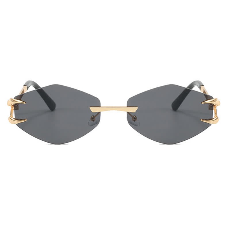 Spykay™ SG60856 Claw Temples Geometric Rimless Hipster Sunglasses - image 12