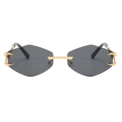 Spykay™ SG60856 Claw Temples Geometric Rimless Hipster Sunglasses - image 12