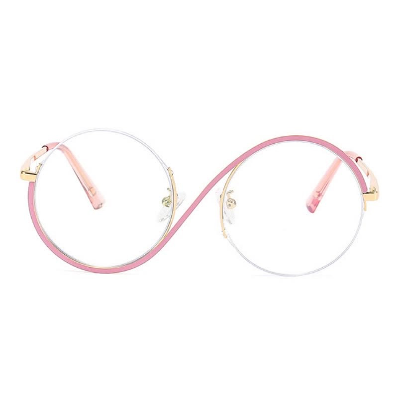 Spykay™ EG26662 "S" Design Metal Semi-Rimless Round Frame Unique Retro-Vintage Glasses - image 24