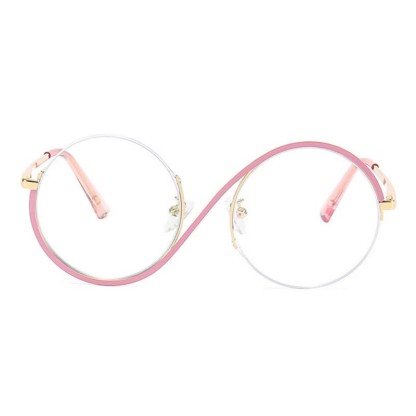 Spykay™ EG26662 "S" Design Metal Semi-Rimless Round Frame Unique Retro-Vintage Glasses - image 24