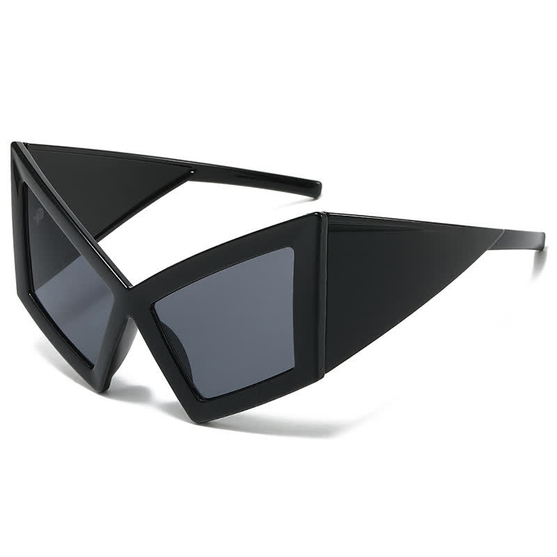 Spykay™ SG61026 Oversized Trendy Y2K Futuristic Cat-Eye Sunglasses - Black - image 6